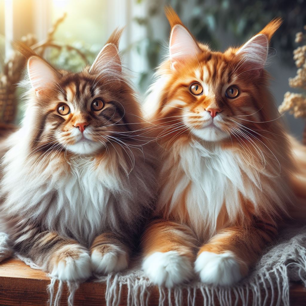 maine coon cats and kittens